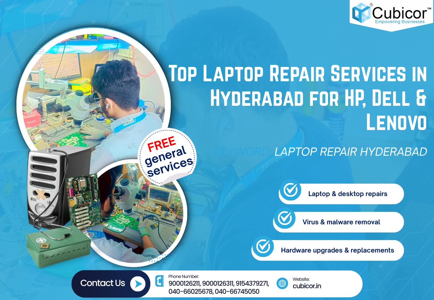 Top Laptop Repair Services in Hyderabad for HP, Dell & Lenovo – Complete Guide (2025)