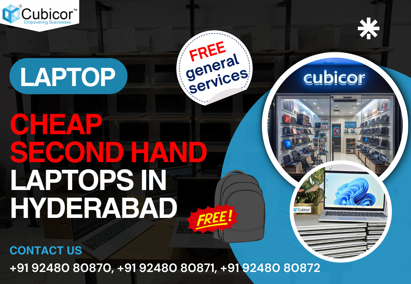 Cheap Second Hand Laptops in Hyderabad – Best Deals with Warranty at Cubicor