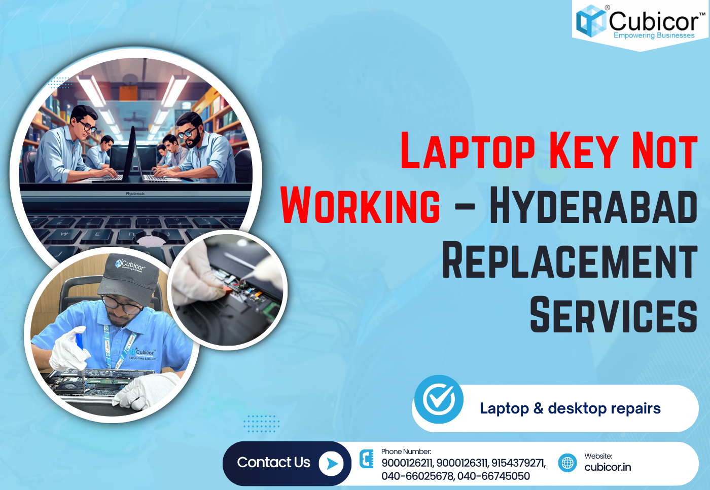 Laptop Key Replacement Hyderabad – Laptop Keyboard Repair Services