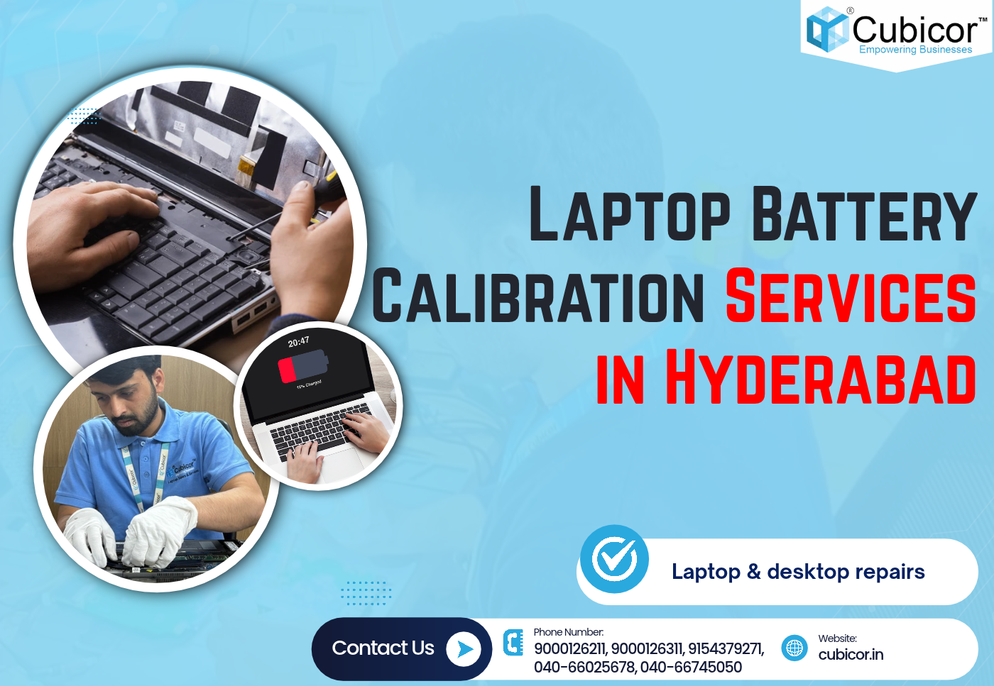 Laptop Battery Calibration Hyderabad – Battery Diagnosis & Service