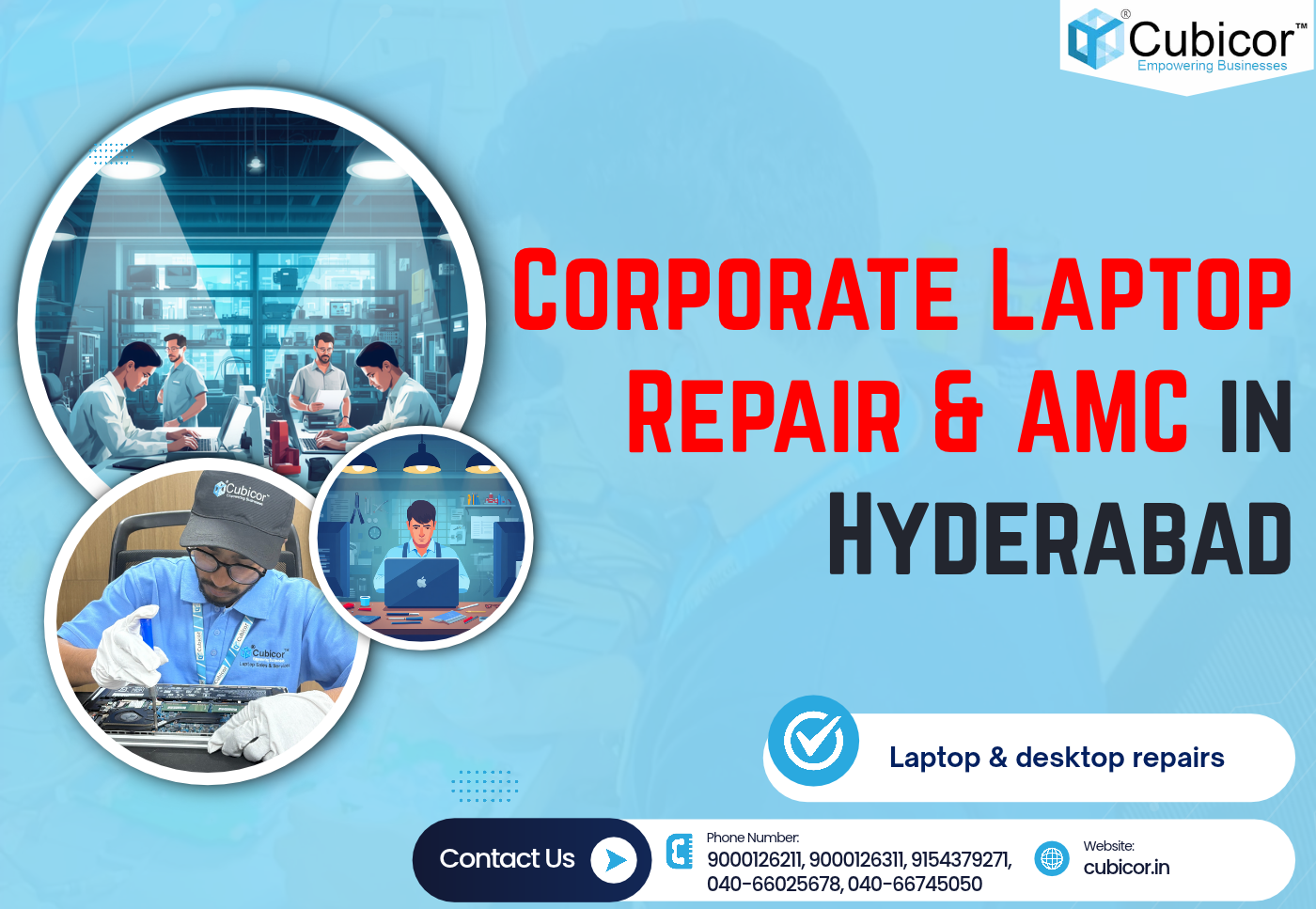 Corporate Laptop Repair Hyderabad – Laptop AMC & Business Support